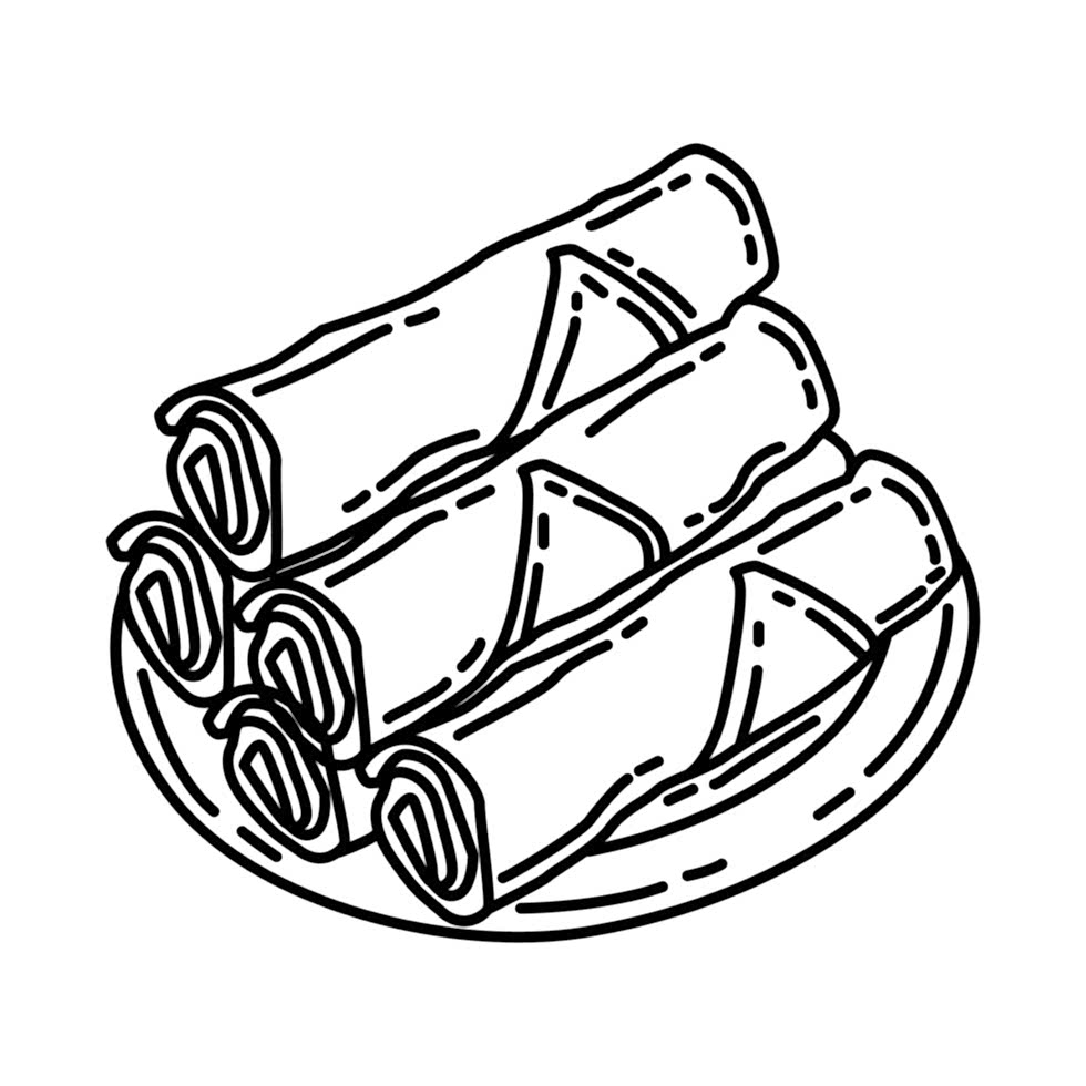spring-rolls-icon-doodle-hand-drawn-or-outline-icon-style-vector